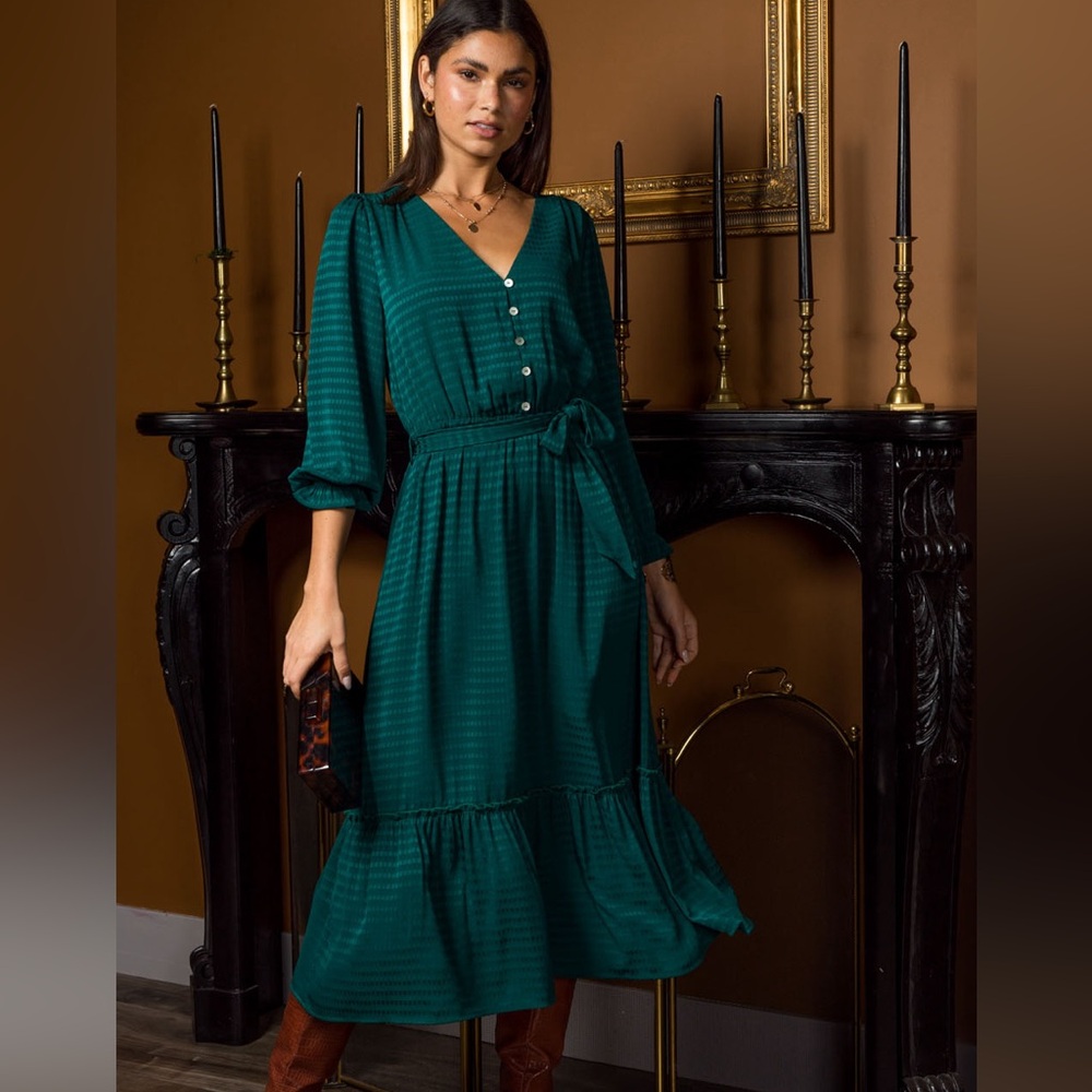 NWT Hunter green maxi dress